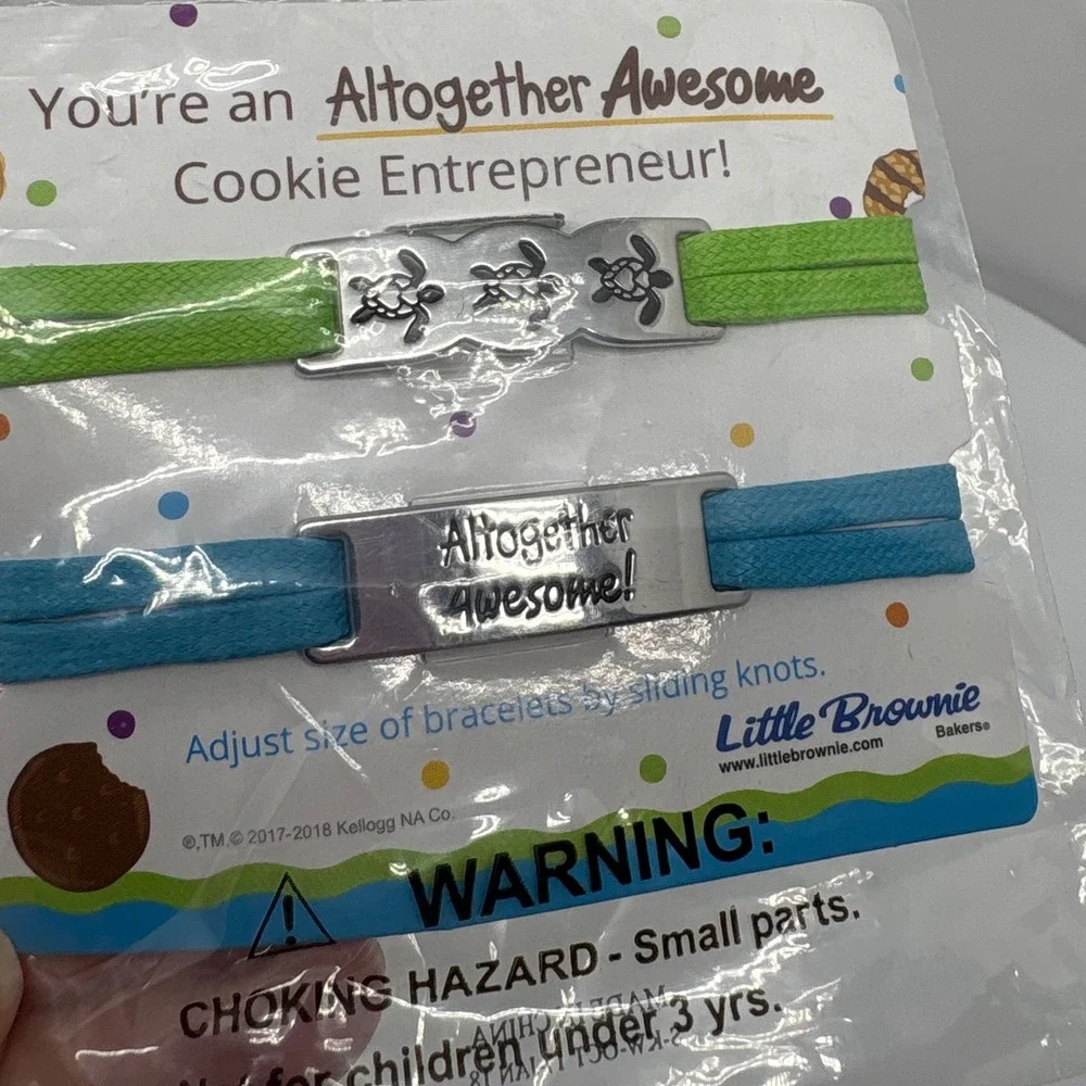 Little Brownie Bakers Girl Scout Cookie Reward Entrepreneur‎ Bracelets Set of 2